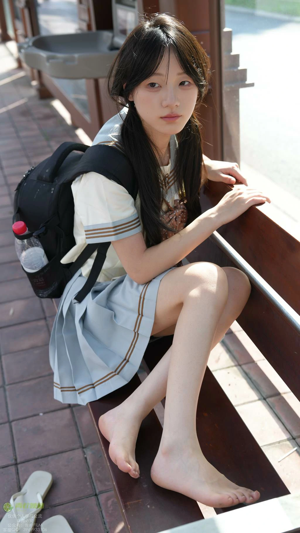 图片[54]-青柠映画 NO.048 – 阿慌 JK公交站[136P] – 速更版-美库