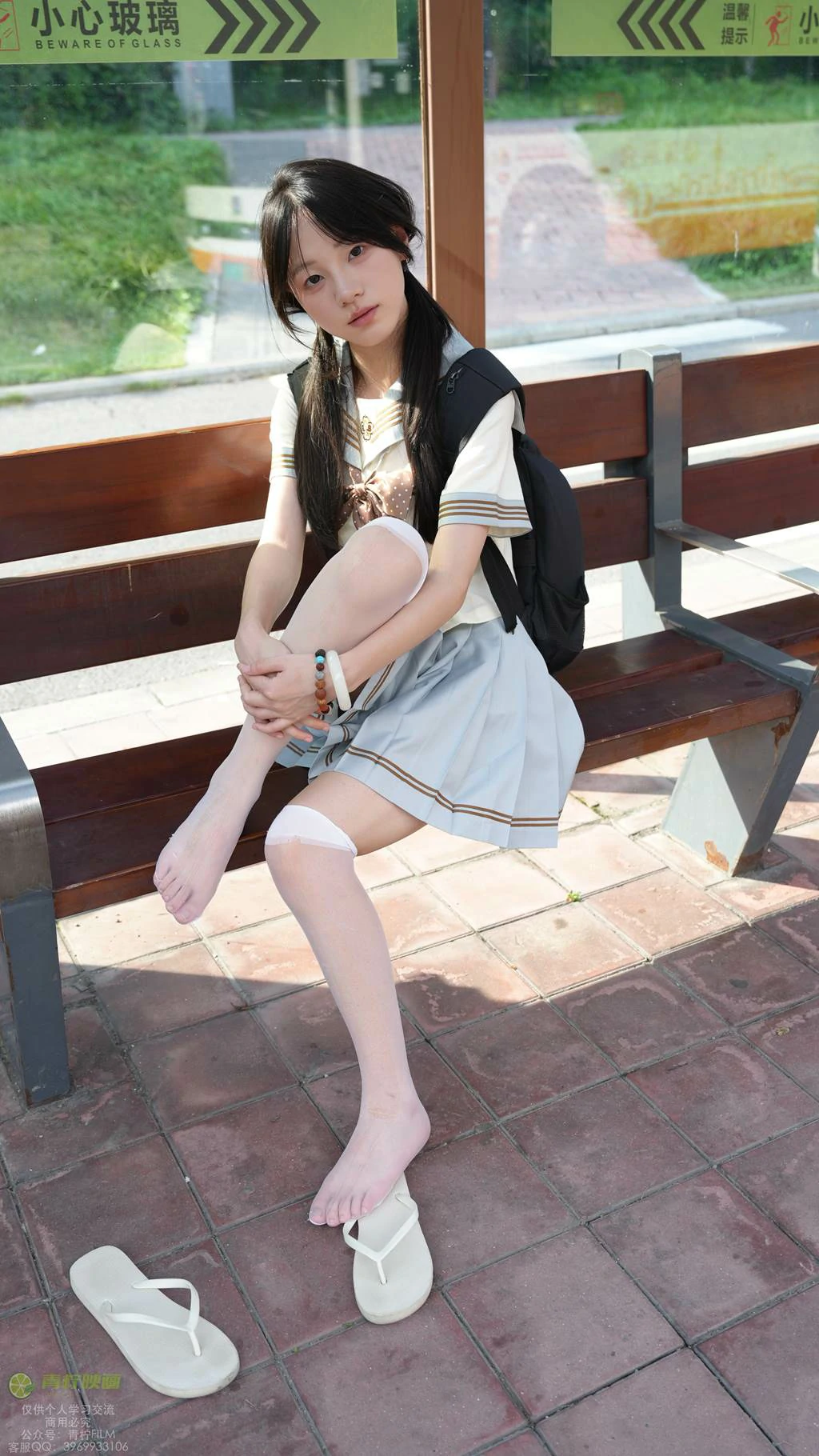 图片[130]-青柠映画 NO.048 – 阿慌 JK公交站[136P] – 速更版-美库