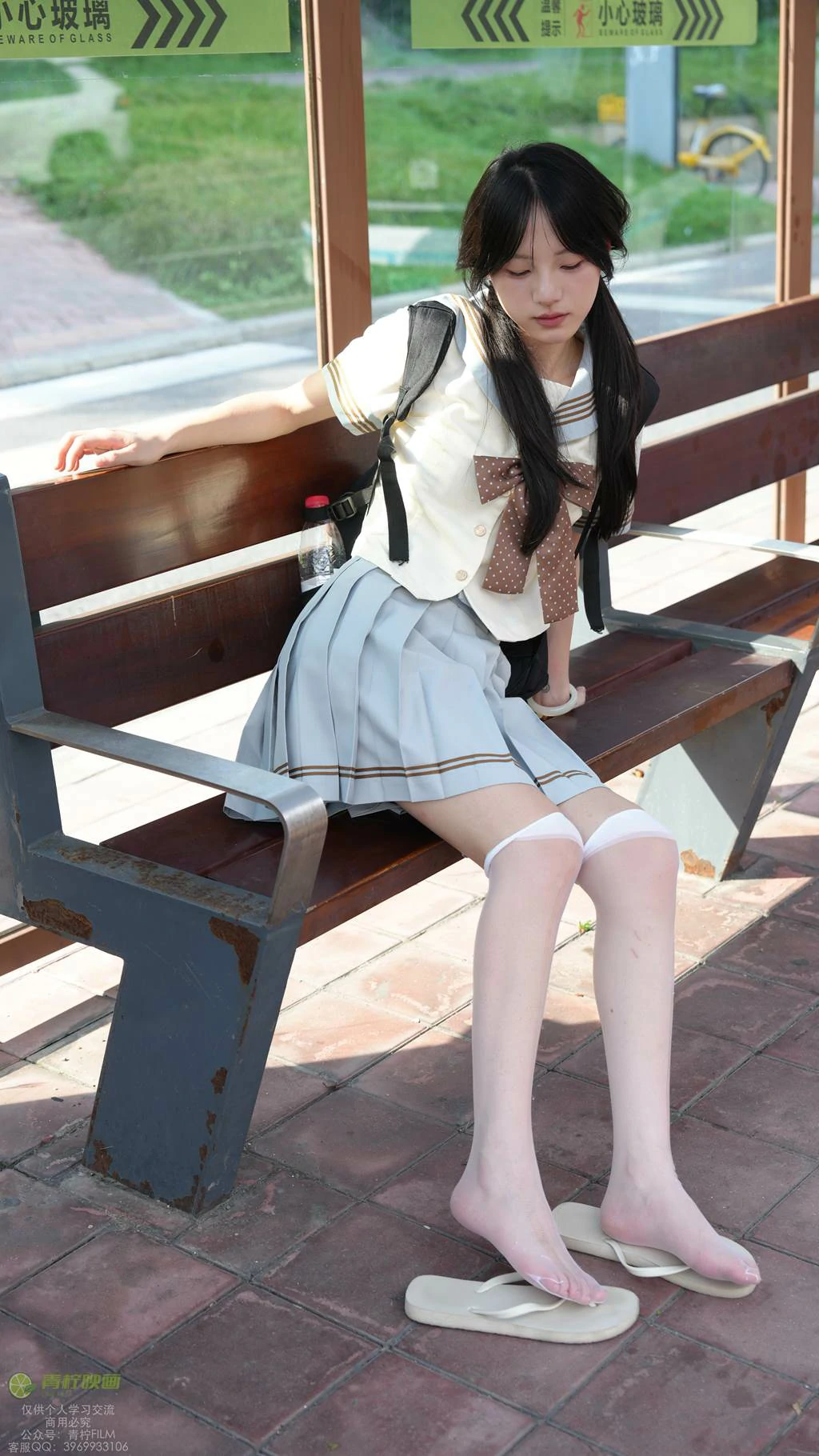 图片[136]-青柠映画 NO.048 – 阿慌 JK公交站[136P] – 速更版-美库