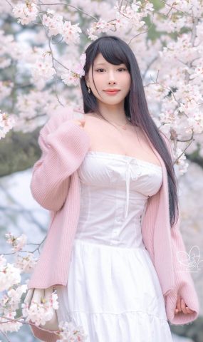 Hane Ame 雨波写真 NO.258 – 雨樱下的约定[63P]