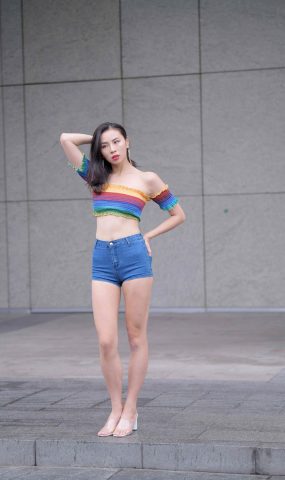 魔镜街拍 NO.026 牛仔热裤高跟街拍 [100P]