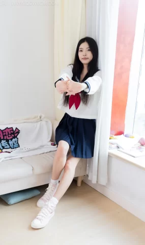 勿恋传媒 NO.2535 茯苓-帆布鞋、纯白棉袜、裸足[160P]