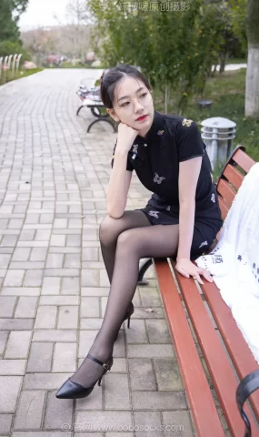 [BoBoSocks袜啵啵]NO.747 小甜豆-高跟鞋、薄黑丝、旗袍[110P]