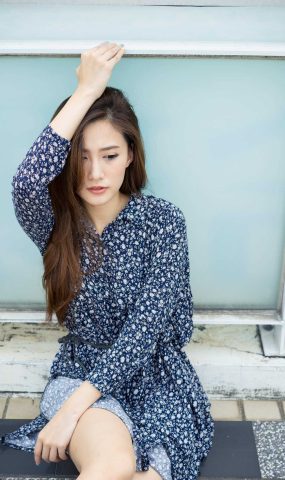 唯美街拍 NO.567 羅盈蓁 連衣裙休閒美腿 [74P]