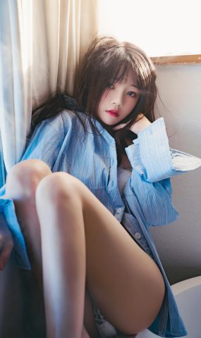 桜桃喵 – 蓝衬衫[41P]