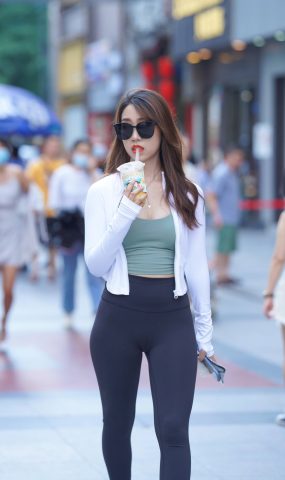 精选街拍作品 NO.1884 黑色瑜伽裤女孩[100P]