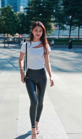 魔镜街拍 NO.031 街拍黑色皮裤美女 [99P]