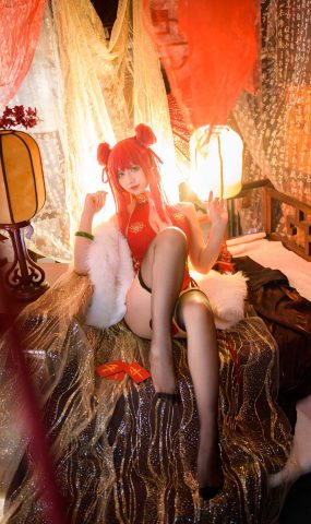 动漫博主九曲Jean – 碧蓝航线 加利索新春旗袍 [24P]