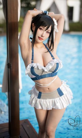 Hane Ame 雨波写真 – 最终幻想 蒂法泳装[9P]