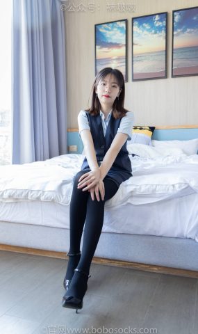[BoBoSocks袜啵啵]NO.038 小甜豆-建行行服、高跟鞋、厚黑丝[131P]