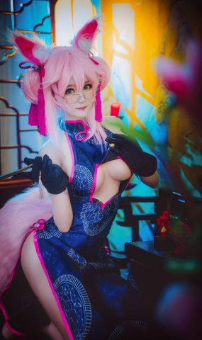 微博萌宠博主@yui金鱼 旗袍 玉藻前 在现浏览