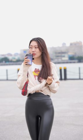 唯美街拍 NO.1089 魂魂街拍作品 皮裤-手心的蔷薇 (4) [84P]