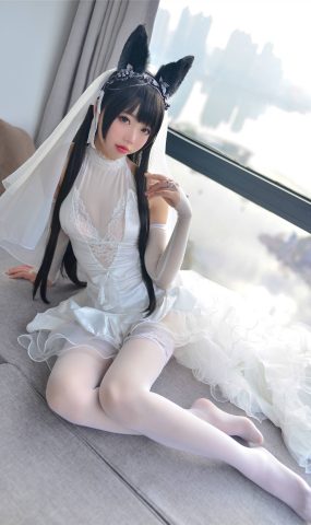 Cos小解解 雪琪- 爱宕高跟美_腿与婚纱 [38P]