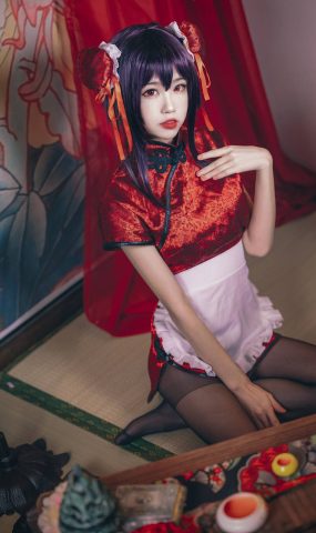 知名动漫博主@水淼aqua 霞之丘诗羽 旗袍 在现浏览