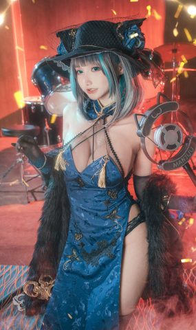 仙九Airi  – 柴郡旗袍[22P]