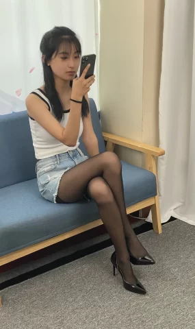 三禾摄影 NO.057 黑丝 高跟 牛仔短裤[108P]