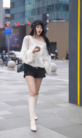 精选街拍作品 NO.1903 肉丝大长腿美女[54P]