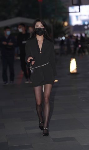 精选街拍作品 NO.1949 黑色套装[64P]