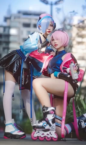 二佐Nisa NO.182 & 宫本桜 – 蕾姆&拉姆 霓虹都市 [19P]