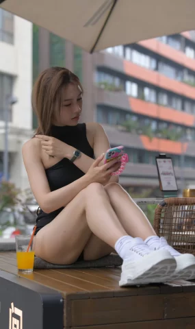 唯美街拍 NO.992 黑色牛仔热裤美女（五） [91P]