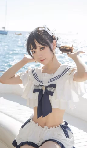 花柒Hana – 三亚熊之海军风泳装[12P]