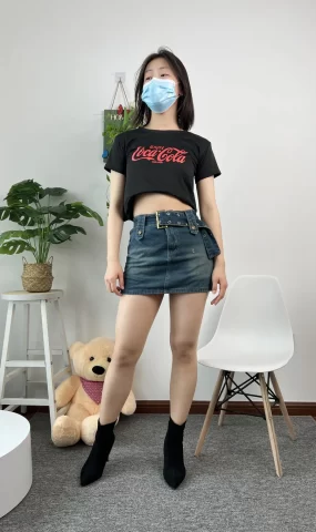 三禾摄影 NO.075 牛仔裙 肉丝 短靴[188P]