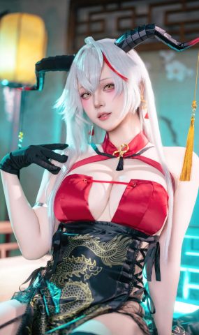 屿鱼 – 碧蓝航线 埃吉尔旗袍[46P]