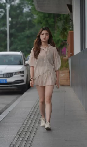 唯美街拍 NO.1051 薄纱连衣裙美女（1） [84P]