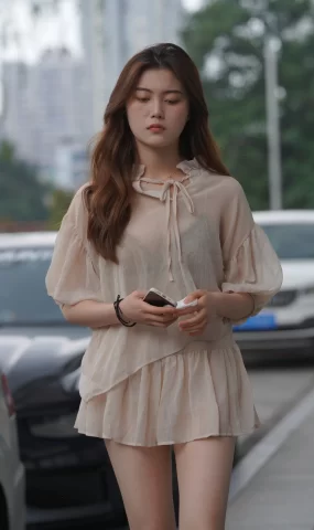 唯美街拍 NO.1051 薄纱连衣裙美女（2） [69P]