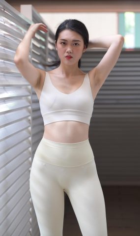 唯美街拍 NO.1287 魂魂摄影作品 浅黄瑜伽裤美女[92P]