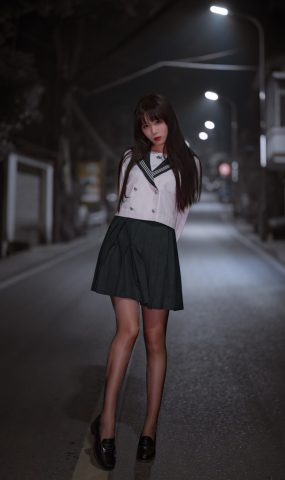 轩萧學姐 – 公路JK[21P]