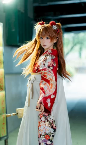 蠢沫沫 – EVA 明日香 和服[30P]