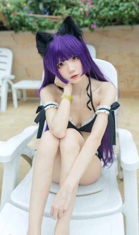 五更百鬼 – 黑猫泳装[12P]