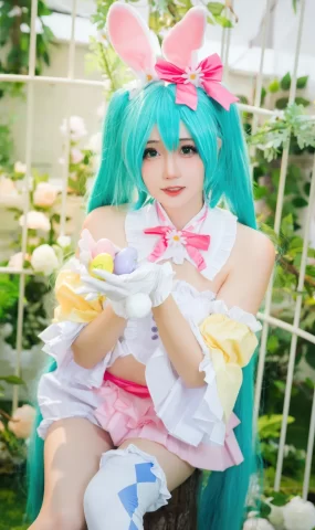 焖焖碳 – 初音未来 复活节兔子[20P]