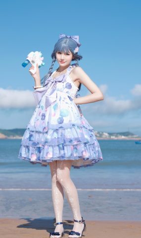 彩芸_Nebula – 渐变贝壳白紫[15P]