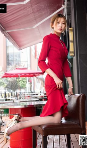 [SIW斯文传媒]VOL.047 金高红裙-新芳