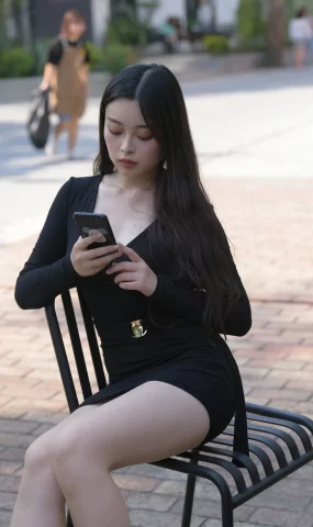 唯美街拍 NO.1021 黑色仅身裙美女3 [94P]