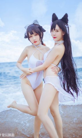 兔玩映画 C129 獒犬海边泳装