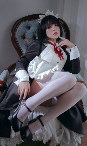 微博人气Coser@半半子 嫌パン メイド [52P]