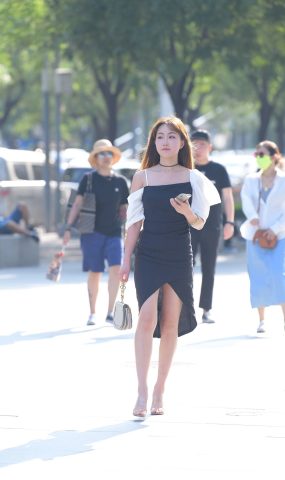 精选街拍作品 NO.1924 漂亮的黑色长裙美女[26P]