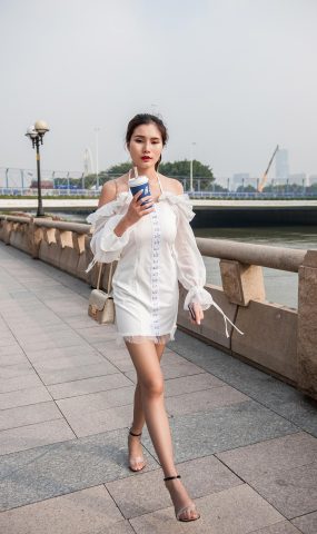 精选街拍作品 NO.1589 程生街拍作品 – 白色连衣裙高跟美女[84P]