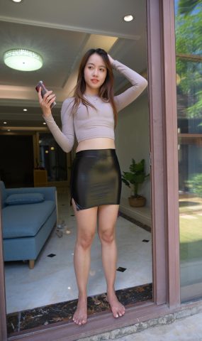 唯美街拍 NO.1098 皮短裙黑丝 (10) [84P]