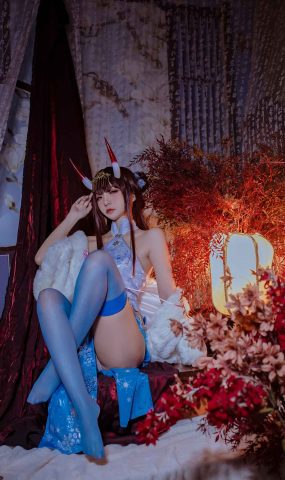 二佐Nisa – 碧蓝航线 能代旗袍[18P／120MB]