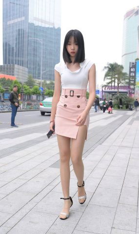 唯美街拍 NO.574 姓感的粉色短裙美女（三） [90P]