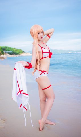 秋山AkI – 亚丝娜泳衣[18P]