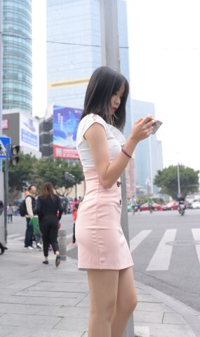 唯美街拍 NO.576 姓感的粉色短裙美女（五） [76P]