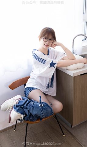 [BoBoSocks袜啵啵]NO.590 香菜-板鞋、短白棉袜、油亮薄黑丝、分体牛仔裤[113P]