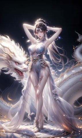 AI绘画 428 白龙和少女[70P]