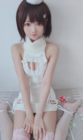 羽天shine – 白丝白色毛衣 [69P]