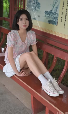 凝思摄影 NO.037 小睿-短裙、短白袜、平底鞋[150P]
